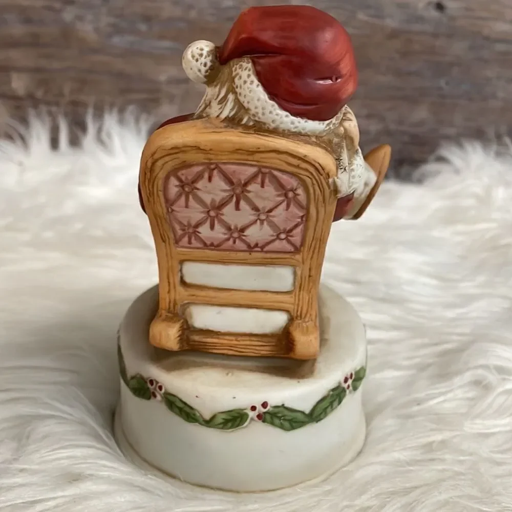Santa Claus Rocking Chair Ceramic Vintage Ron Gordon Musical